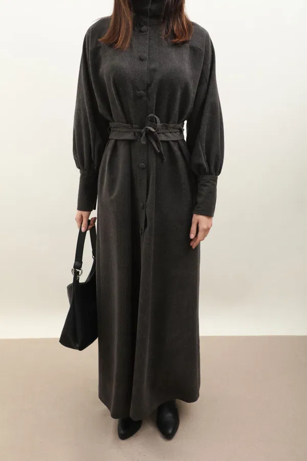 dokulu-vintage-elbise-antrasit-elbise-zulays-46213-56-O