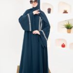 عباية ايبيك مطرزة بالابيض صيفية جميلة وراقية